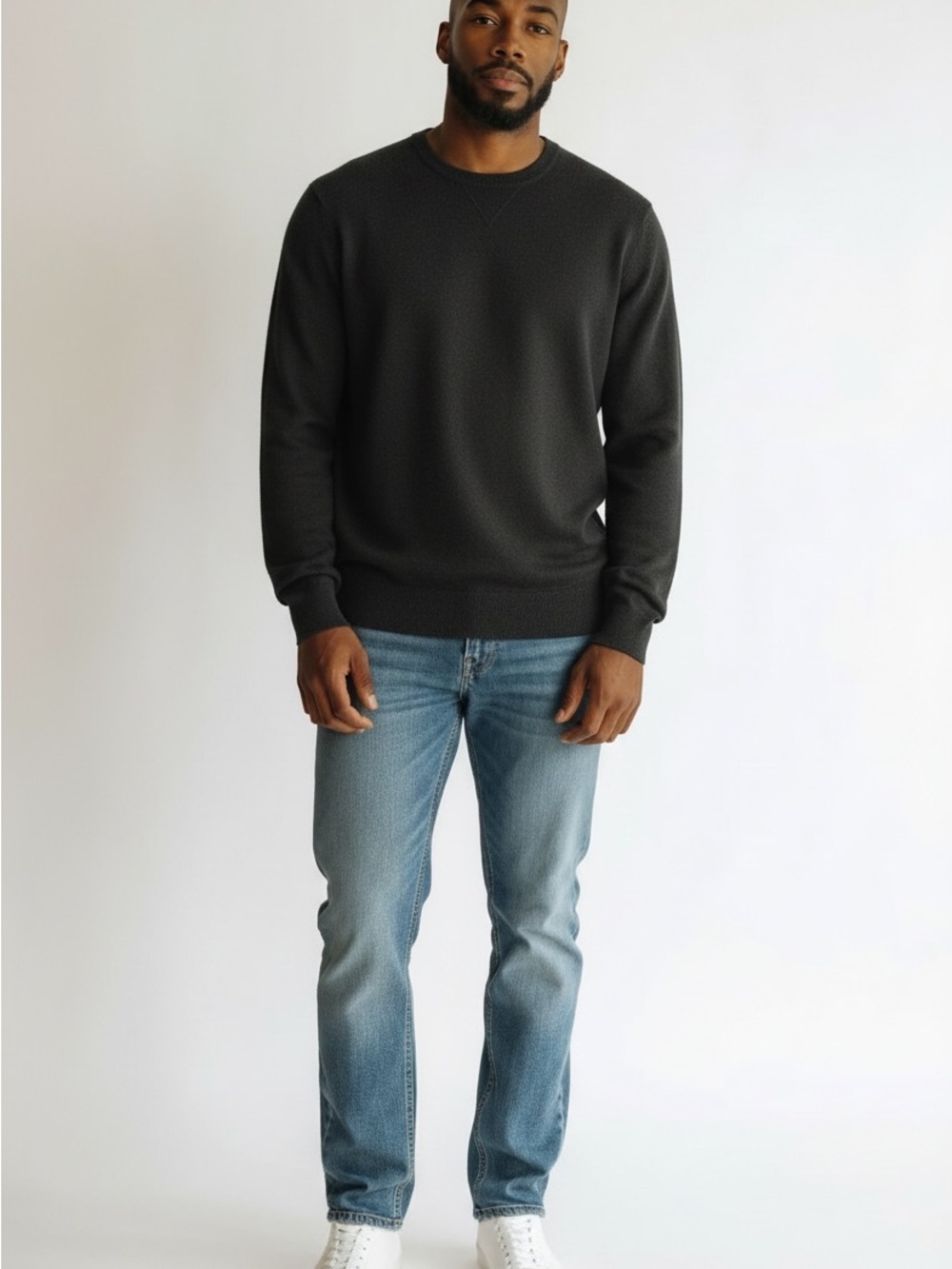 J. Crew Men's Black 100% Cotton Crewneck Sweater Size XXL